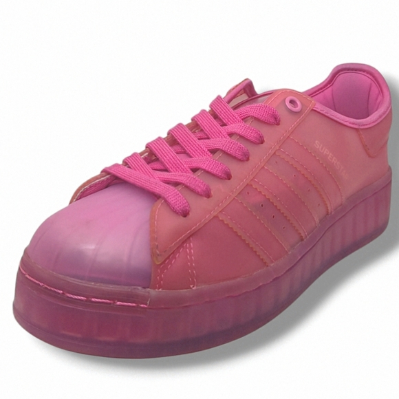 Adidas | Superstar Semi Solar Pink Jelly Platform Sneakers Women's Size 7 - Picture 3 of 10